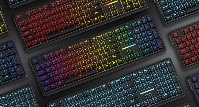 Redragon K745 keyboard RGB modes for night gaming create a vivid setup