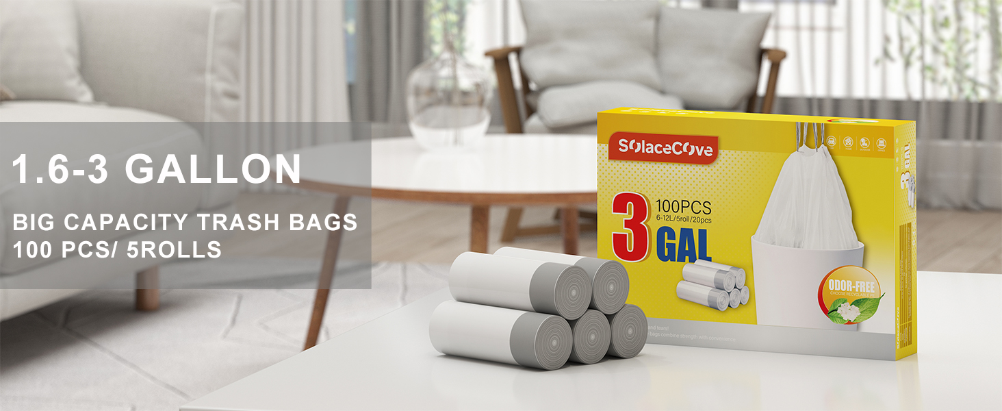 Plastic Drawstring Trash Bags