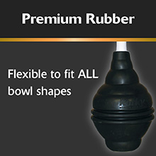 premium rubber that fits all bowl shapes