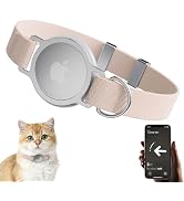 AirTag Cat Collar, Ultra Elastic Cat Tracker Collar with Apple Air Tag Holder, [Lightweight & Scr...