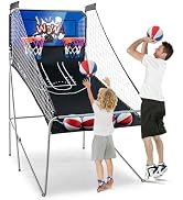 SPORFIT Electronic Basketball Arcade Game, Dual Shot Basketball Game Machine with 8 Game Modes, 4...