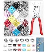 200 Sets FIVEIZERO Metal Snaps Buttons with Fastener Pliers Press Tool Kit for Sewing and Fabric,...