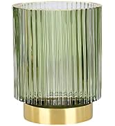Tiita Glass Makeup Brush Holder Organizer - Crystal Clear Desktop Stationery Storage for Cosmetic...