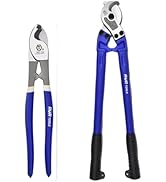 2Pcs Heavy Duty Cable Cutters Set - 10&14-inch,for Copper and Aluminum Cable Cutter, Includes 2 P...