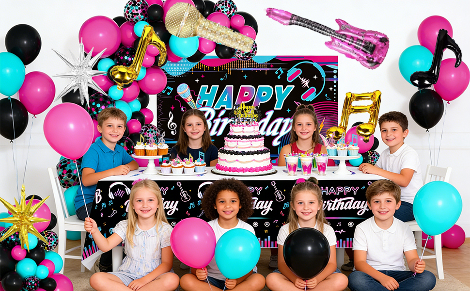 music birthday balloons