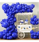 ZJHAI 150pcs Royal Blue Balloons Different Sizes 18 12 10 5 Inch, Latex Balloons for Blue Themed ...