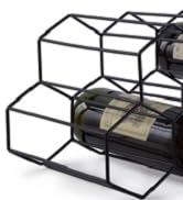 Black Honeycomb Wine Rack Left