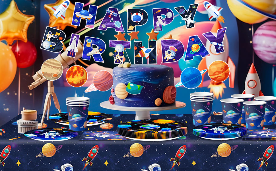 space party tableware set