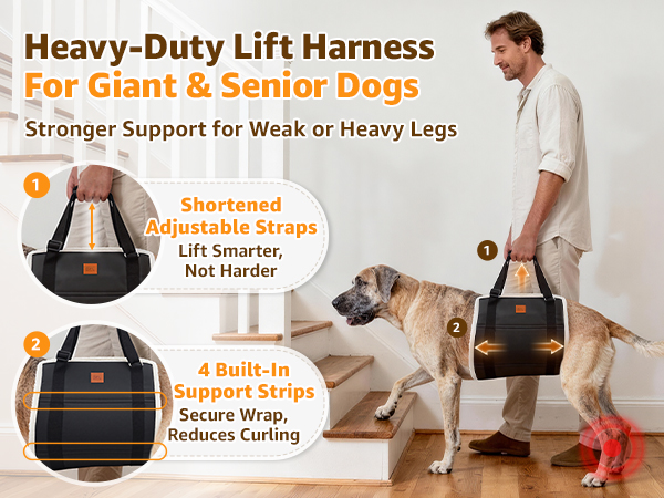Adjustable Dog Lift Harness Dog Sling for Large Dogs Hind Leg Support