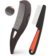 Dandruff Comb Removal 2PC Hollow Fine Tooth Scalp Detox Hair Care Tool | Build Up Flake Lice Comb...