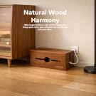 LIDZORA cable box on floor between wooden cabinet and floor lamp, cable hidden inside