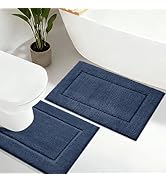 IM HOME Bathroom Rugs Set 2 Pieces, Ultra Soft Thick Plush Fluffy Microfiber Absorbent Bath Mat, ...