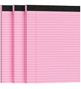 3pcs Legal Pads 8.5 x 11, Notepads 8.5 x 11 Inch, Pink Note Pads Clear Print Writing Pads of Pape...