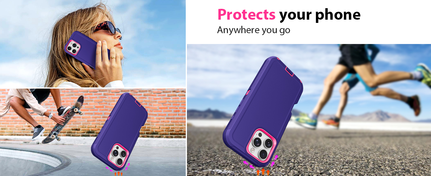 Jelanry iphone 16 pro max phone Case Heavy Duty Rugged Dual-Layer Protection Shockproof Dropproof