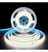 HAMRVL COB LED Strip Lights White 6000K,DC12V 16.4ft/5M 320leds/M CRI90 Flexible LED Tape 8mm, fo...