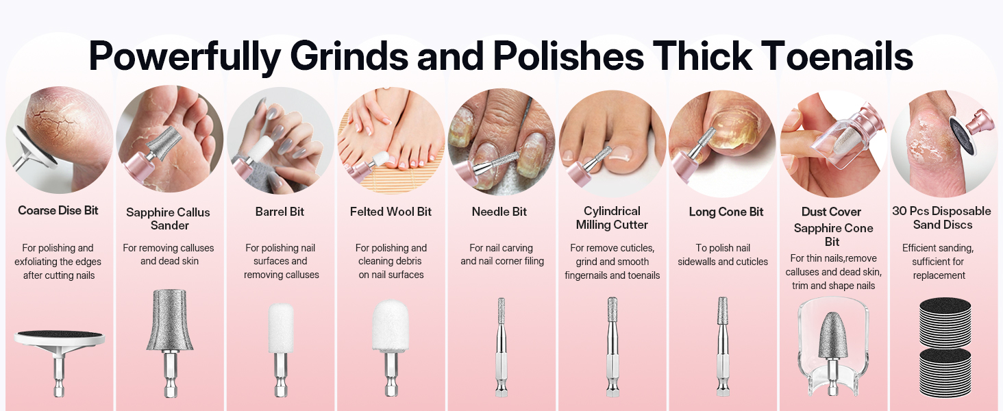 toe nail grinder for thick toenails