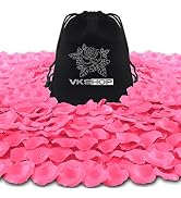 VKshop 4500 Pack Pink Rose Petals,Artificial Roses Flower Petals for Romantic Night,Valentine's D...