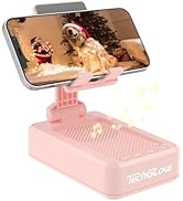 TechGlow Gift for Women Foldable Cellphone Stand with Bluetooth Speaker Wireless Speaker with Pho...