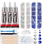 B7000 Glue and Rhinestones for Jewelry Making, Bedazzler Kit with 4013 PCS Rhinestone B-7000 Supe...