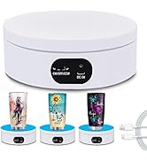 YVV Turner Cup Rotating Display Stand for Epoxy Glitter Tumbler, 360 Degree Automatic Mute Rotati...