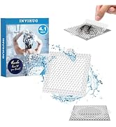 INVIHUG 25 Pack, Disposable Shower Drain Hair Catcher, Shower Drain Hair Catcher Mesh Stickers fo...