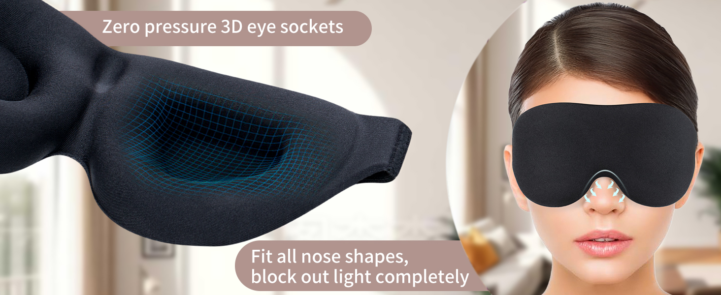 deep wide larger eye space zero pressure eyelashes friendly block out light blackout darkness