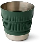 Sea to Summit Detour Stainless Steel Collapsible 16 Ounce Camp Mug, Laurel Wreath Green