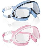 Aegend Swim Goggles for Kids Youth 3-14 - 2 Pack Wide Frame Anti-Fog Anti-UV Clear Vision Goggles...