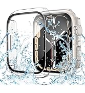 Goton Waterproof Case for Apple Watch 40mm SE (2nd Gen) Series 6 5 4 Screen Protector, Tempered G...