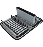 Empava Countertop Dish Rack Set with Sponge Drying Mat in PP, Polyester, for Kitchen, in Gray EMP...