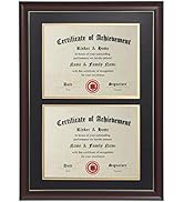 ELSKER&HOME Double Diploma Frames 14x20 for Two 8.5x11 Diplomas,Certificates,Degrees,Documents,Ch...