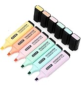 ZEYAR Highlighter, Pastel Colors Chisel Tip Marker Pen, AP Certified, Assorted Colors, Water Base...