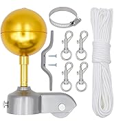 NAOEDEAH Flag Pole Kit Flag Pole Rope Replacement 50 Ft Flag Pole Hardware Parts Repair Kits Acce...