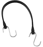TCH Hardware 10 Pack of 15 Inch Heavy Duty EPDM Rubber Straps with Steel S Hooks