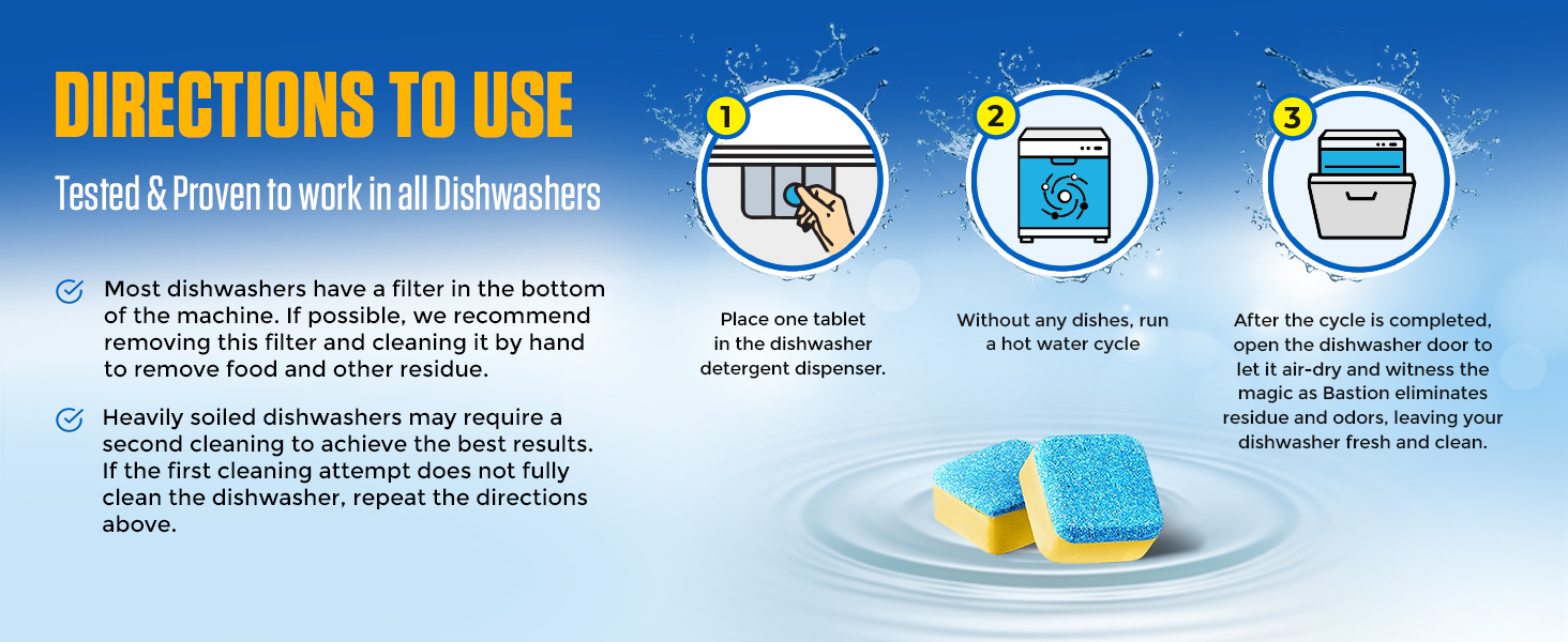 Bastion Dishwasher cleaner tablets