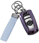 WEESMILE Car Keychain, Stretchy Car Key Ring Key chain for Women Men, Small Nylon Key Fob with An...