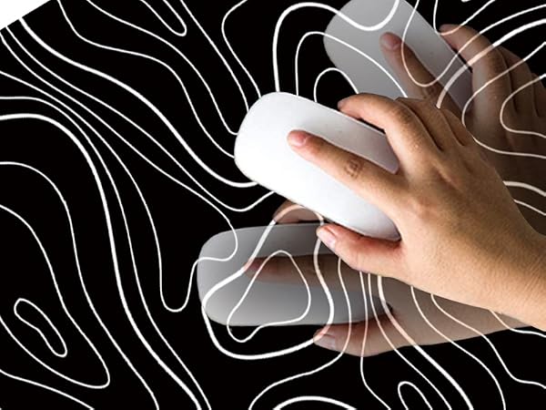 black topographic mouse pad