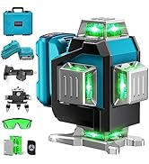 Laser Level, Elikliv Laser Level 360 Self Leveling, 200Ft Green Laser Level Lines Tool, 4x360° Cr...