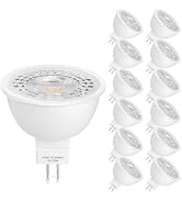 Mlambert 12 Pack MR16 LED Bulbs 50W Halogen Equivalent,2700K Warm White,5W GU5.3 MR16 12V Spotlig...