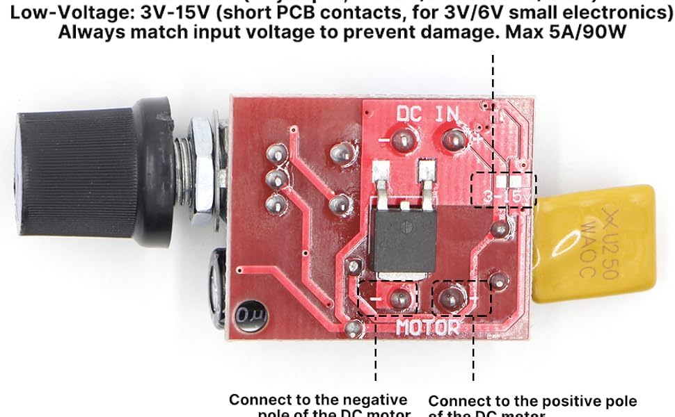 RioRand Mini DC Motor PWM Speed Controller