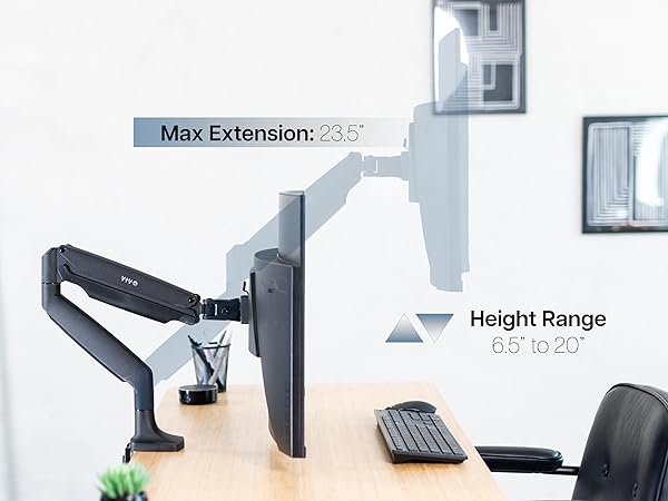 Single Pneumatic Arm Mount