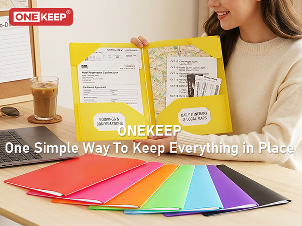 plastic folders with pockets