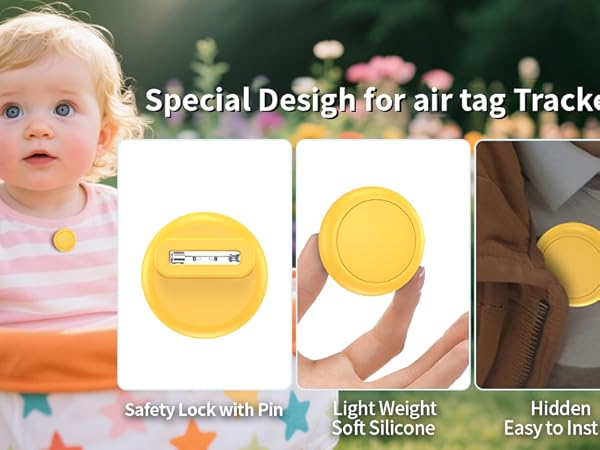 kids for air tag holder hidden