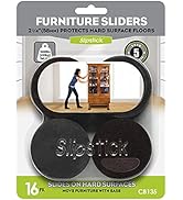 Slipstick CB135 Premium Felt Furniture Sliders for Hardwood Floors (16 Pack) Reusable 2-1/4” Roun...