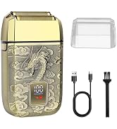 HIENA PRO Professional Foil Shaver for Men, Double Electric Foil Trimmer, Cordless Bald Head Prec...