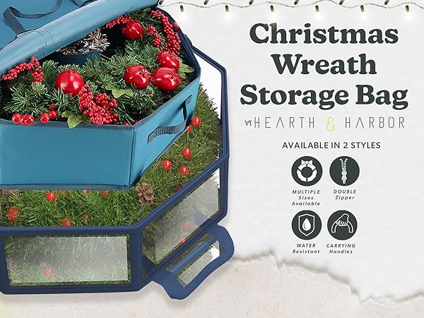 HH wreath storage features