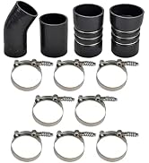 FGJQEFG Turbo Intercooler CAC Boots Clamps Kit Compatible with Ford 6.0L Powerstroke Diesel 2003-...