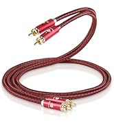 BOAACOUSTIC HiFi 2RCA to 2RCA Male Audio Cable - 4N OFC Stereo Cable, High-Performance for Home T...