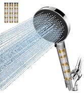 SR SUN RISE NSF Certified Filtered Shower Head 9-Spray Setting with Handheld for Hard Water to Re...