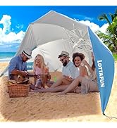 LOTTAFUN Beach Shelter Umbrella Premiere UPF 50+ Umbrella Shelter for Sun and Rain Protection for...